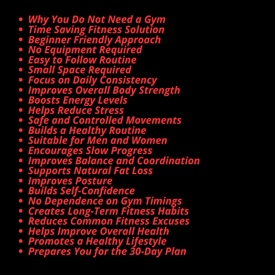 30-Day Home Workout Plan (No Equipment Required) - Image 3