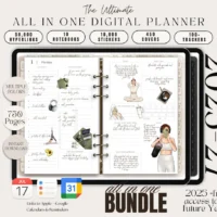 2025,2027 All-in-One Dated Digital Planner, Budget, Fitness, Notebook, Daily Planner, Goodnotes Planner, iPad Planner, Notability Planner